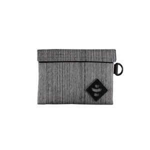 Revelry Mini Confidant Discreet Smell Proof Pouch Striped Grey