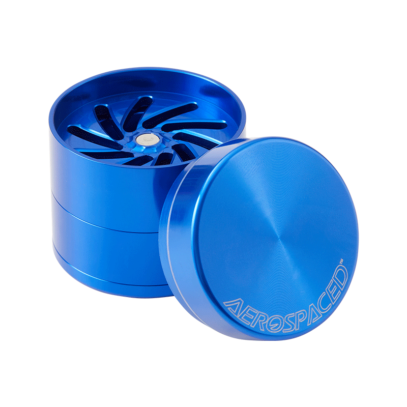 Aerospaced by Higher Standards - 4 Piece Toothless Grinder 2.0" Blue