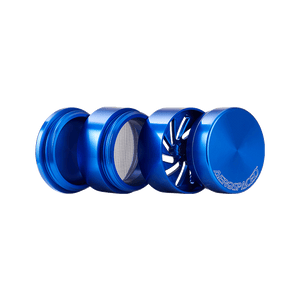 Aerospaced by Higher Standards - 4 Piece Toothless Grinder 2.0" Blue All Pieces