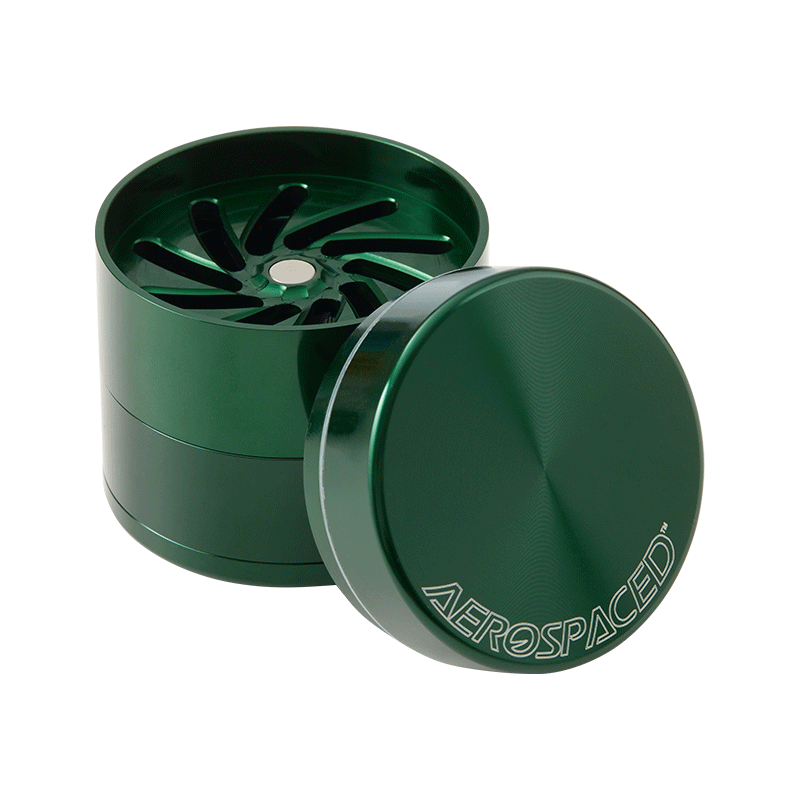 Aerospaced by Higher Standards - 4 Piece Toothless Grinder - 2.5" Green