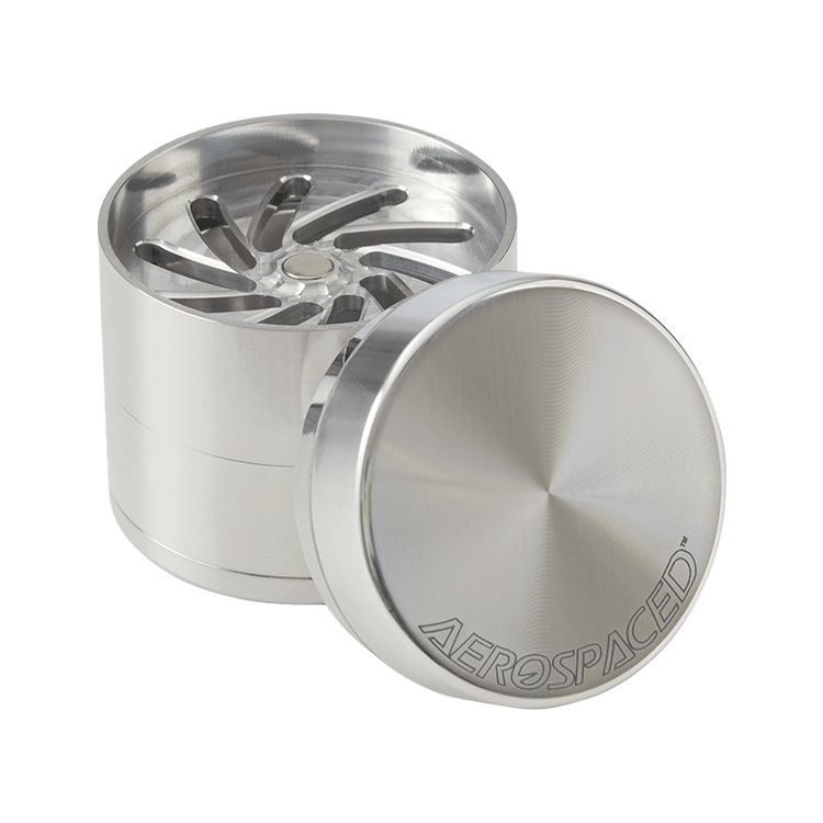 Aerospaced by Higher Standards - 4 Piece Toothless Grinder 2.0" Silver