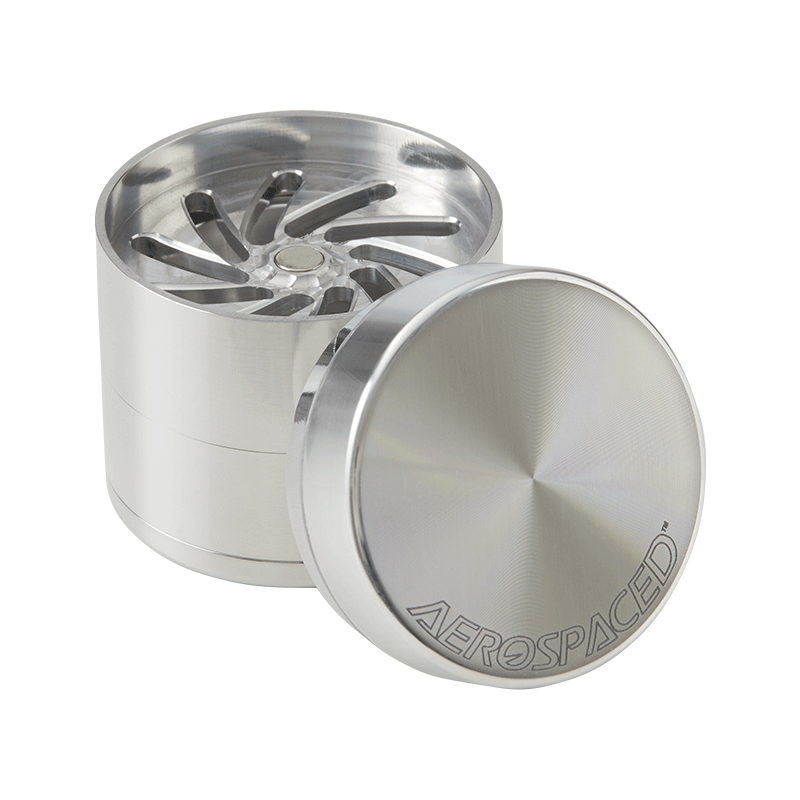 Aerospaced by Higher Standards - 4 Piece Toothless Grinder - 2.5" Silver