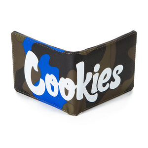 Cookies Billfold Wallet Nylon Leather Blue Camo