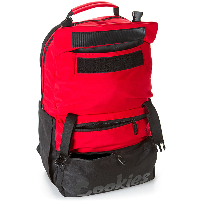 Cookies Parks Utility Backpack Red Velcro Flap
