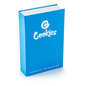 Cookies Stash Book with Internal Metal Safe Blue