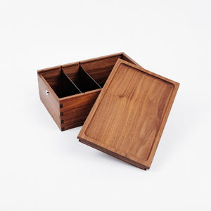 Marley Natural Lock Stash Box Black Walnut Open