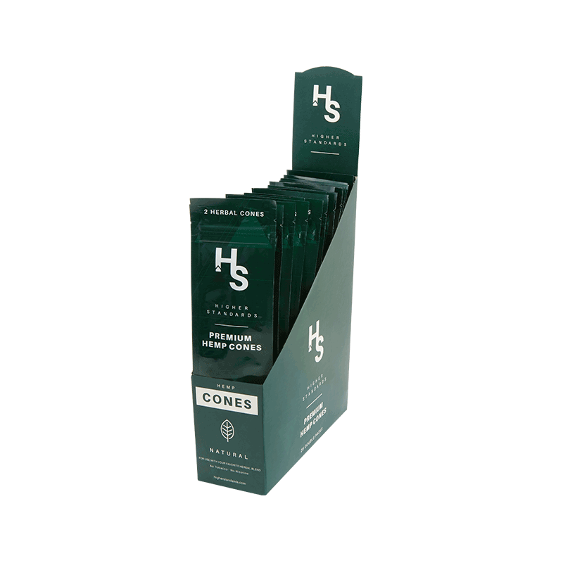 Higher Standards Premium Natural Hemp Wraps Box of 25