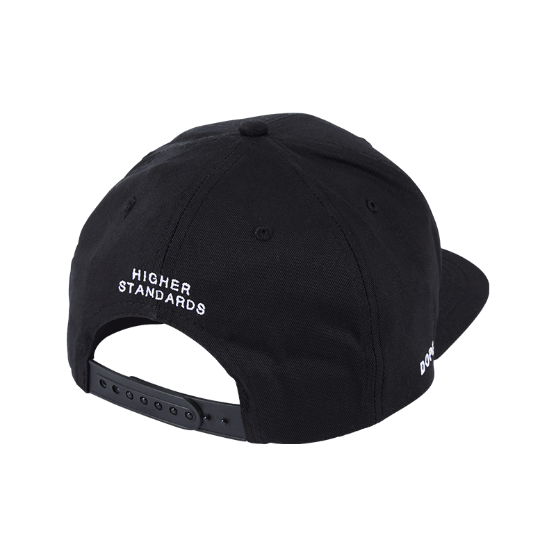 Higher Standards Snapback Hat Black Back 