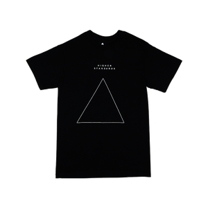 Higher Standards T-Shirt - Embroidered Triangle Black