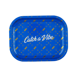 Vibes Rolling Papers Catch A Vibe Rolling Tray Small Blue