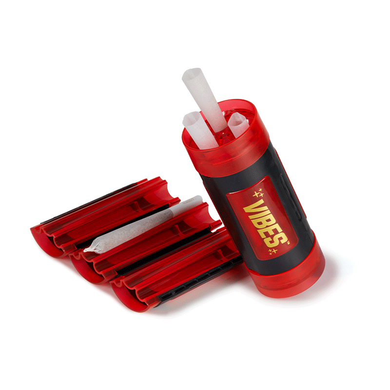 Vibes Rolling Papers Cone Filler Single Red Open