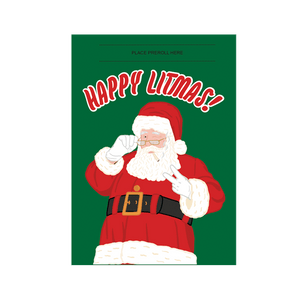 Happy Litmas 420 Cardz Christmas card