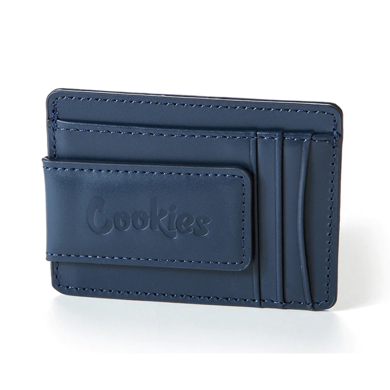 Cookies Big Chip Money Clip and Leather Card Holder Navy