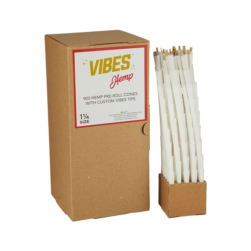 VIBES Cones Bulk Box Hemp 1.25 Size