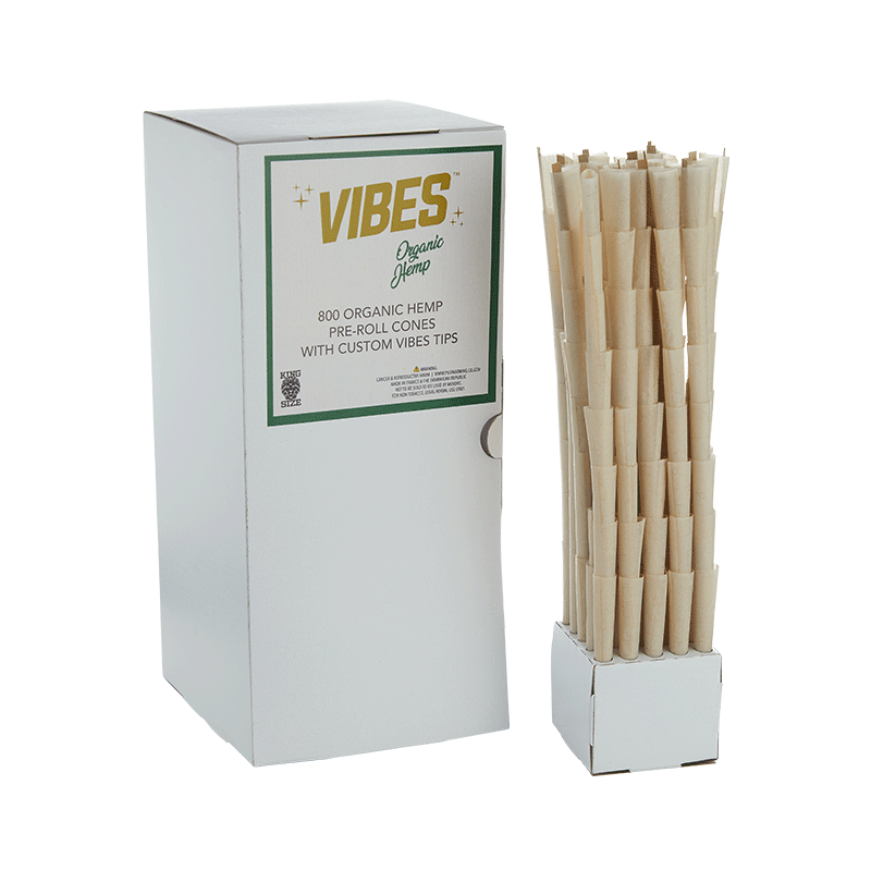 VIBES Cones Bulk Box Organic Hemp King Size