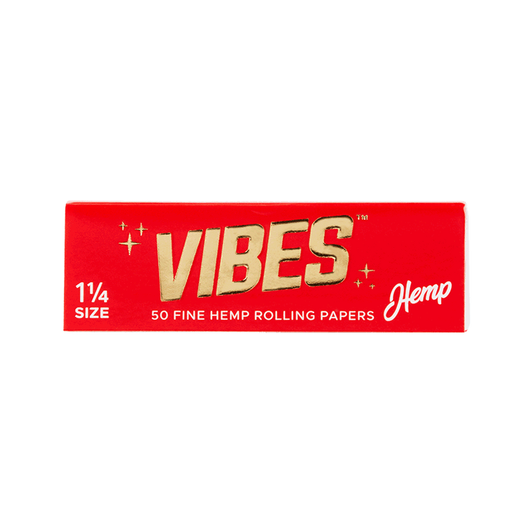 VIBES Rolling Papers 1 1/4 Size Single Pack Hemp