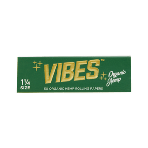 VIBES Rolling Papers 1 1/4 Size Single Pack Organic Hemp