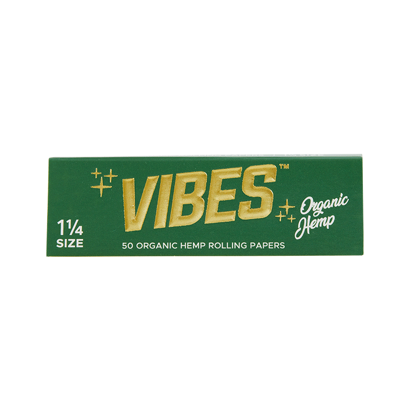 VIBES Rolling Papers 1 1/4 Size Single Pack Organic Hemp