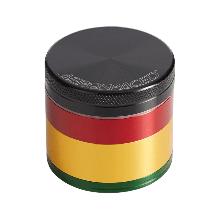 Aerospaced by HS 4 Piece Grinder 2.0 Rasta with Lid