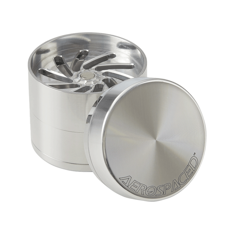 Aerospaced by Higher Standards - 4 Piece Toothless Grinder - 2.5" Silver