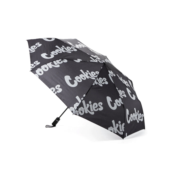 Cookies Umbrella Repeated Logo Design Black Open