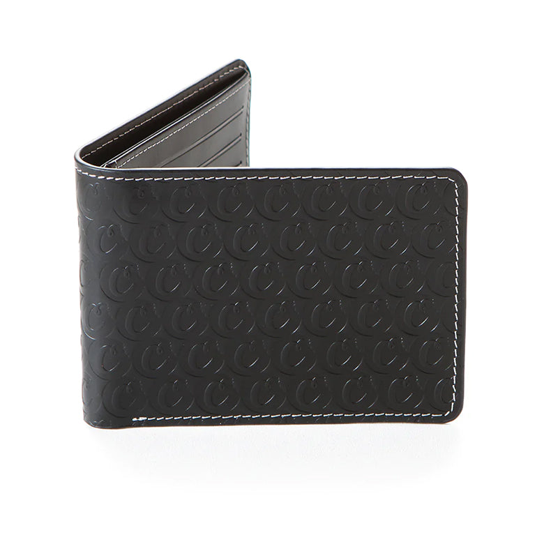 Cookies Embossed Billfold Leather Wallet Black