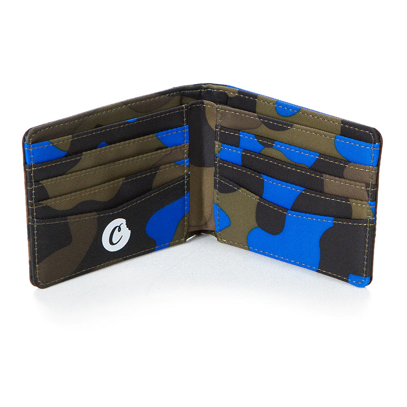 Cookies Billfold Wallet Nylon Leather Blue Camo inside