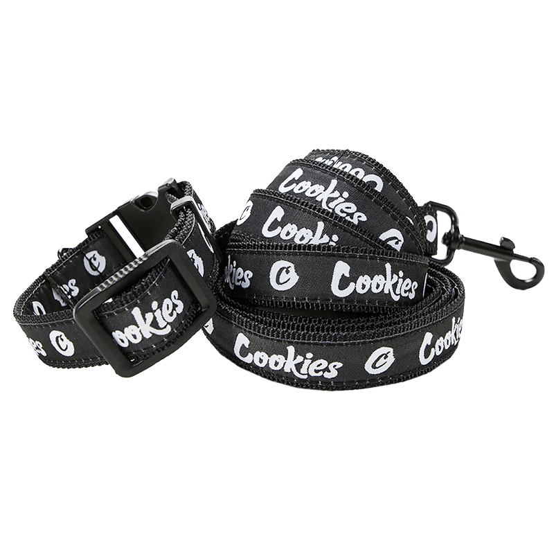 Cookies Dog Leash and Collar Original Mint Black