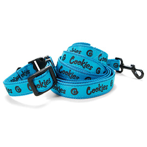 Cookies Dog Leash and Collar Original Mint Blue