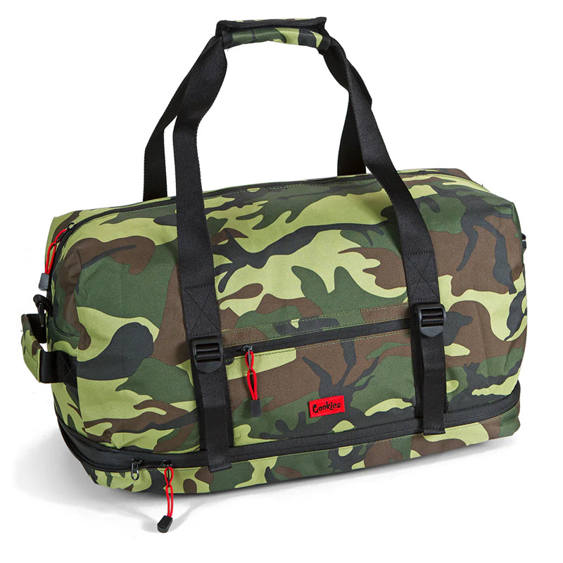 Cookies Explorer Duffle Bag Green Camo Black with Zipper