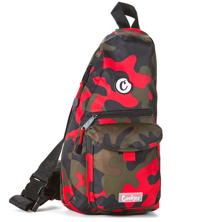 Cookies Traveler Sling Bag Nylon Red Camo