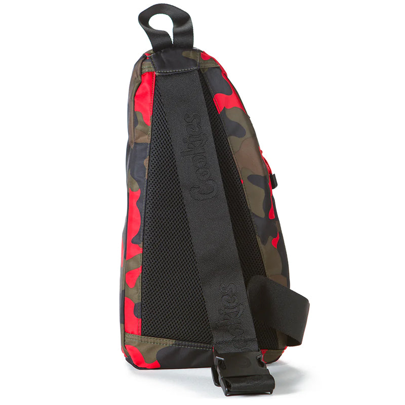 Cookies Traveler Sling Bag Nylon Red Camo Back