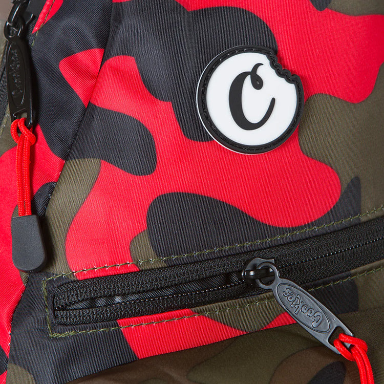 Cookies Traveler Sling Bag Nylon Red Camo Zipper