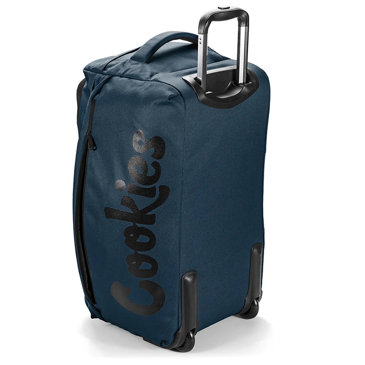 Cookies Trek Roller Travel Bag Navy Side with Cookies Logo