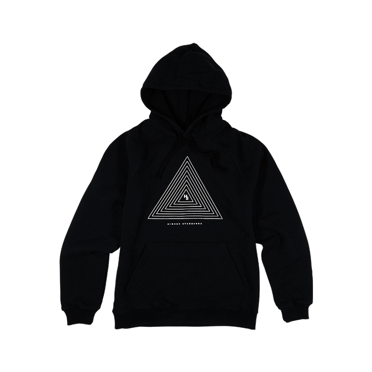 Higher Standards Hoodie - Concentric Triangle Black