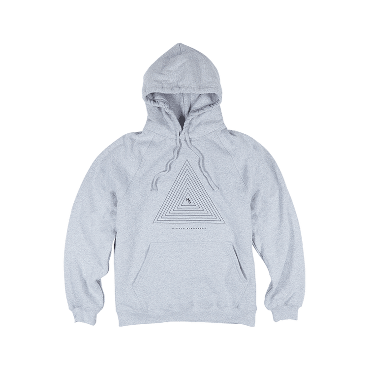 Higher Standards Hoodie - Concentric Triangle Grey