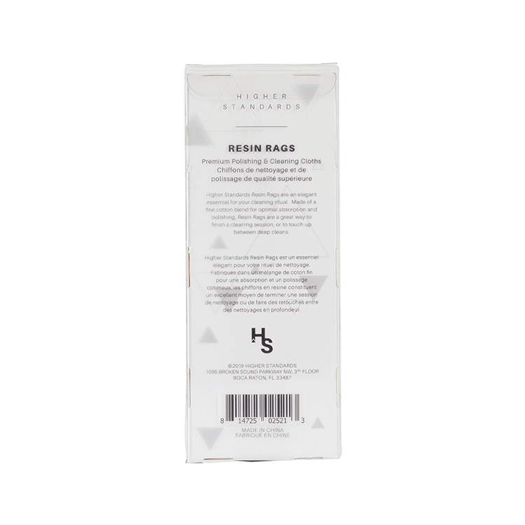 Higher Standards Resin Bag Back of Box