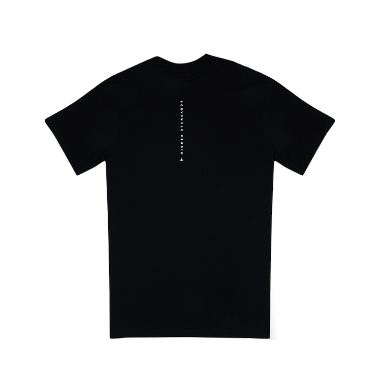 Higher Standards T-Shirt - Circle Logo Black Back