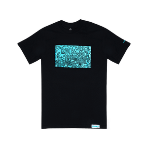 K.Haring Glass Collection X Diamond Supply Co. Limited Edition T-Shirt Black Front