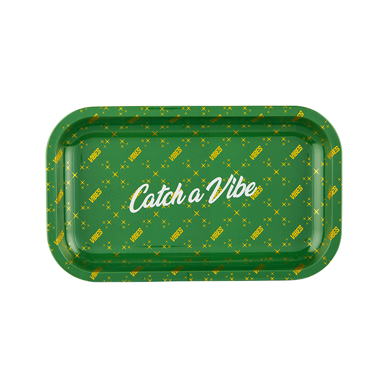 Vibes Rolling Papers Catch A Vibe Rolling Tray Medium Green