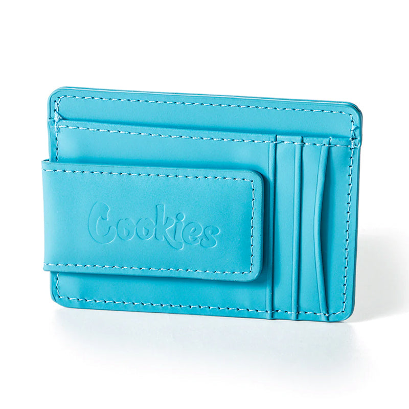 Cookies Big Chip Money Clip and Leather Card Holder Blue
