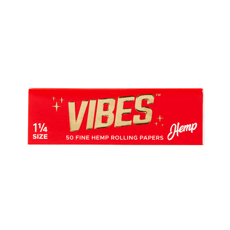 VIBES Rolling Papers 1 1/4 Size Single Pack Hemp